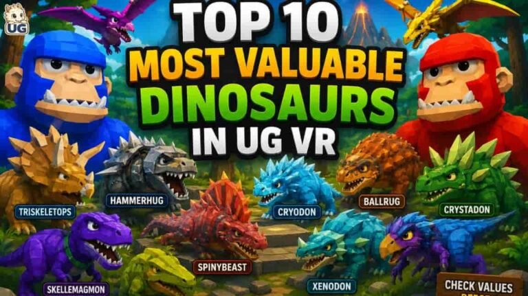 Top 10 Most Valuable Dinosaurs in UG VR